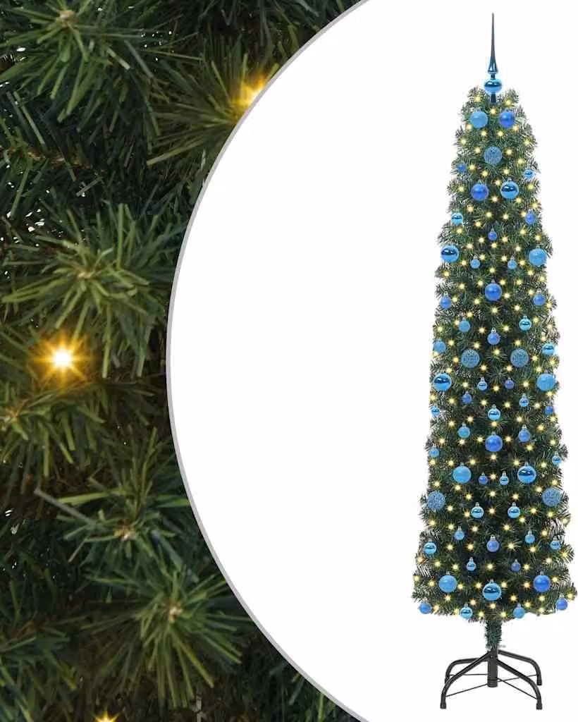 Albero di Natale artificiale con 300 LED Verde 210 cm