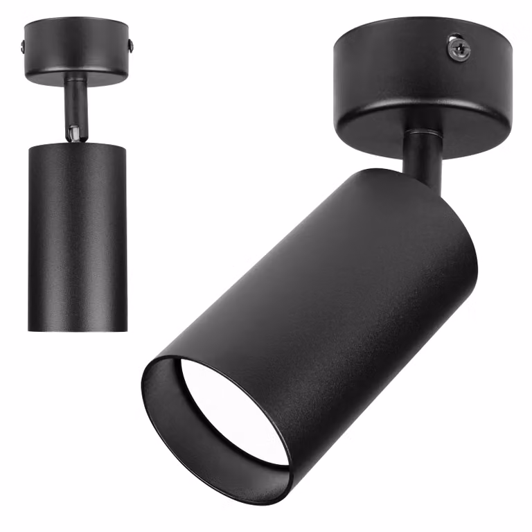 Faretto da soffitto MasterLED - GU10, nero, a 1 luce, orientabile - Lampada da soffitto a LED in stile minimalista per il soggiorno