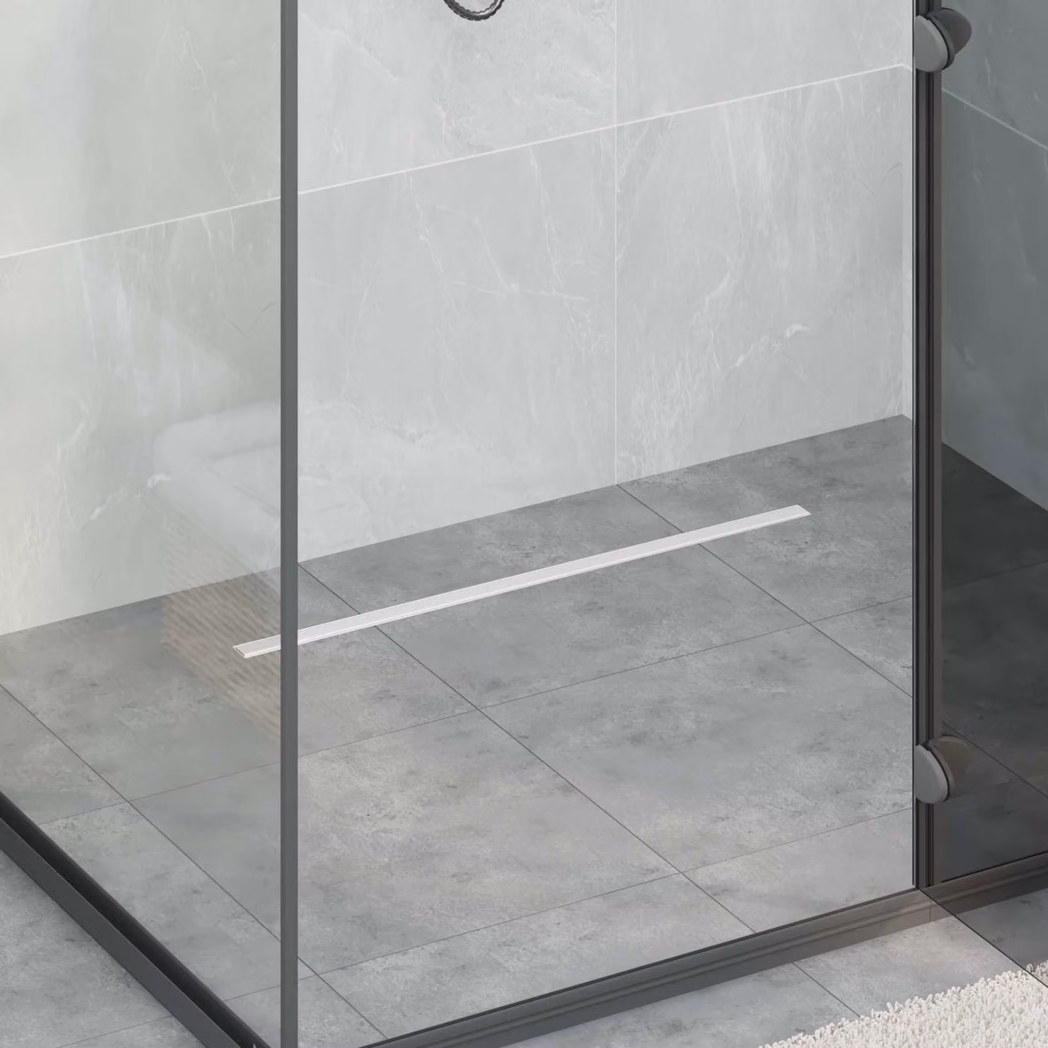 Scolascale per doccia vidaXL modello slim in acciaio inossidabile argento 70 cm