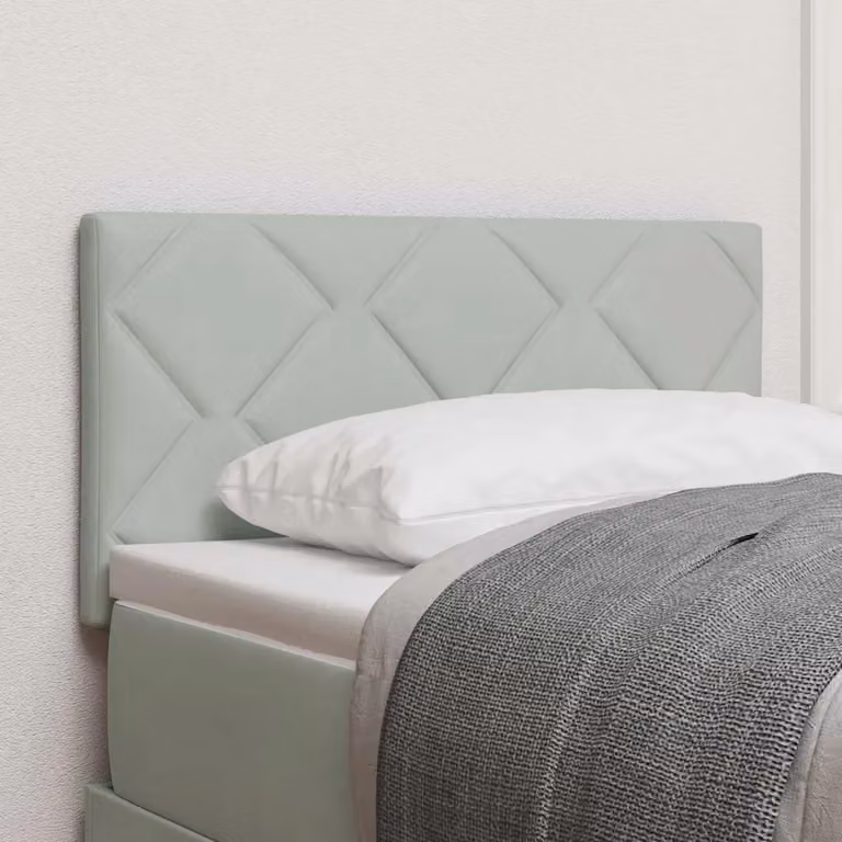 Testiera per letto con illuminazione LED vidaXL in velluto grigio chiaro, larghezza: 80 cm