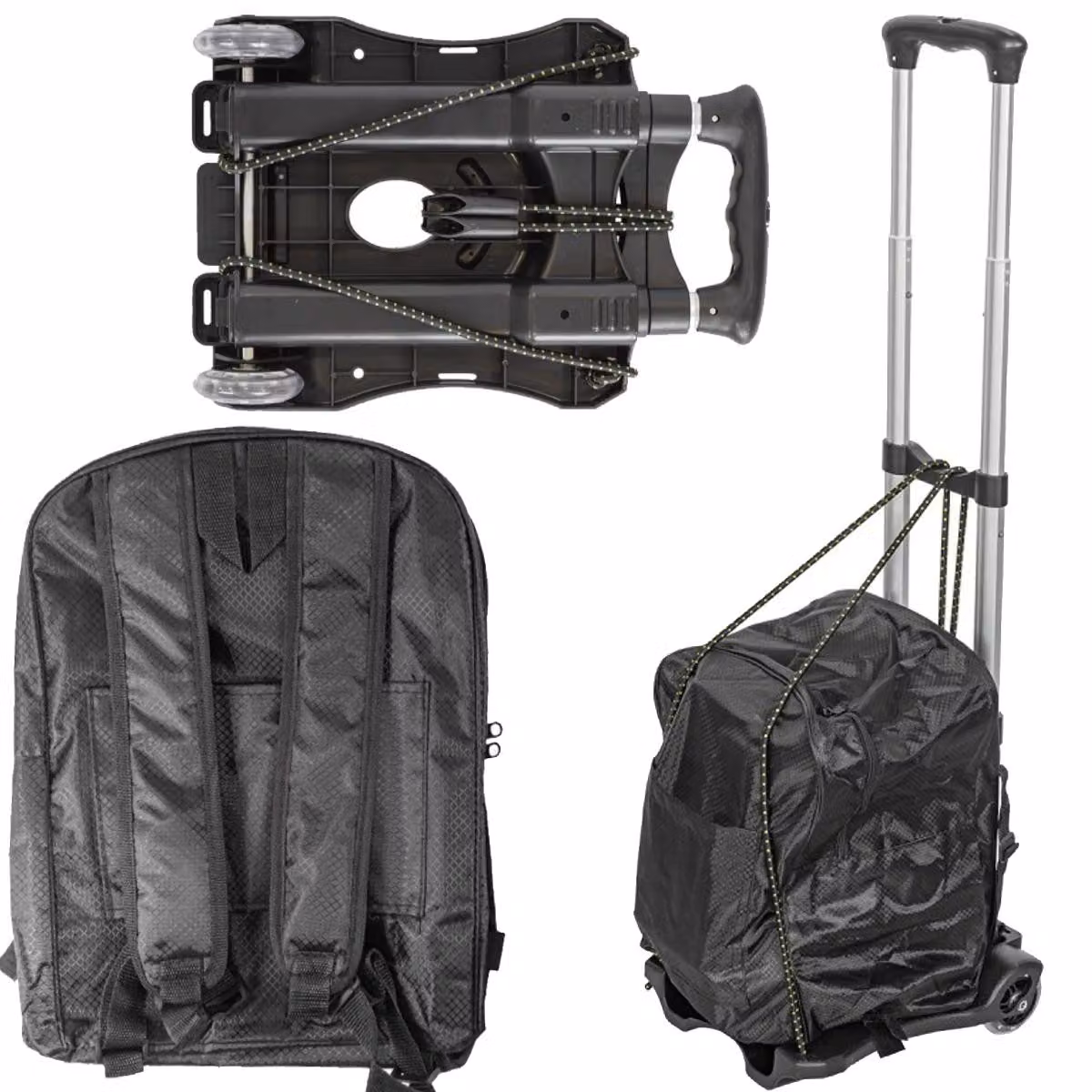Carrello a piattaforma con borsa, pieghevole, 40 kg