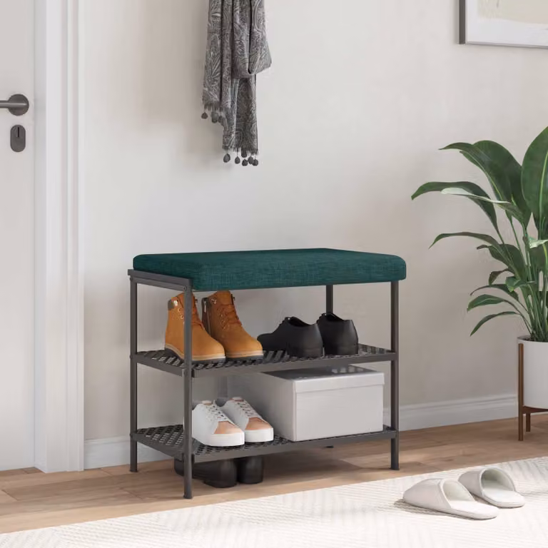 vidaXL Cuscino per panchina rettangolare in schiuma verde con fondo antiscivolo Profondità: 35 cm