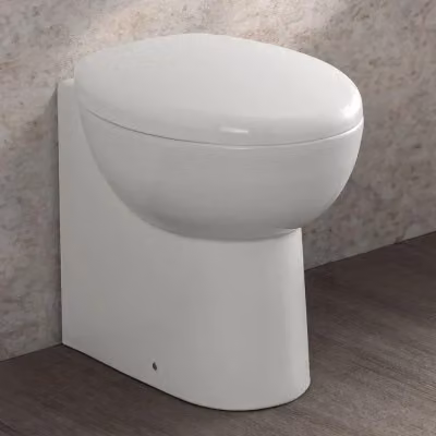 Wc filomuro in ceramica bianco lucido con brida e scarico universale linea Cipro L: 50.5 cm, P: 42.0 cm, H: 37.0 cm – 2