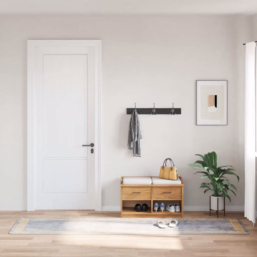Tappeto lavabile vidaXL moderno con design astratto, grigio, L: 300 cm, P: 80 cm