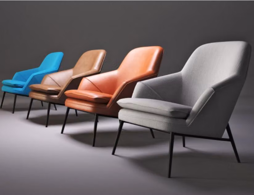 Sessel Design Couch Sofa Relax Textil Lounge Luxus Leder Club Polster Sitzer
