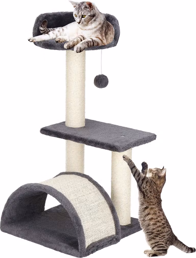 Springos® albero per gatti in sisal piattaforme ponte palla gioco 67 cm