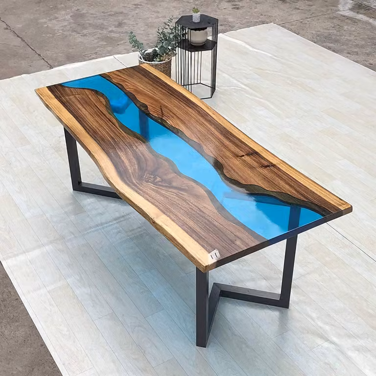 Beistelltisch Epoxid Harz Tisch Couchtisch Handgefertigter Couchtisch 120x60cm