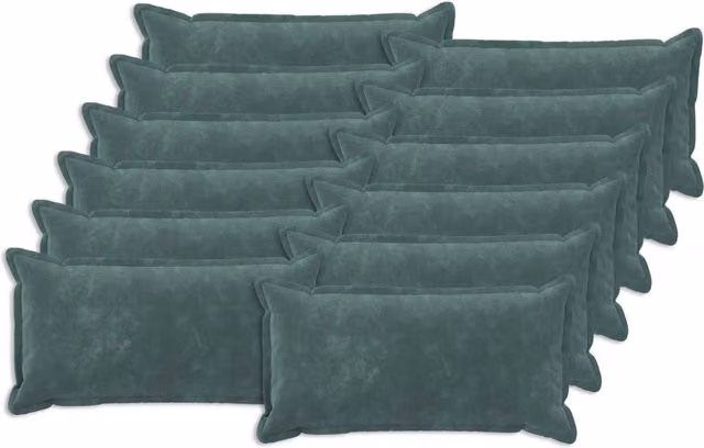 Cuscino con cuscino HOUTEN 12 pz Blu mare Fleece in microfibra 934038