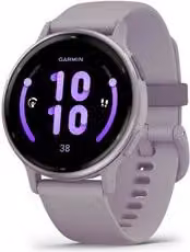 Smartwatch Garmin vivoactive 5 con display AMOLED e scocca in alluminio anodizzato, colore lilla, compatibile con iOS e Android