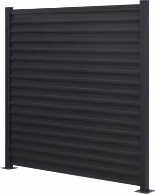 Set di recinzione a innesto Floraworld profilato per tassellatura 180 x 180 cm antracite