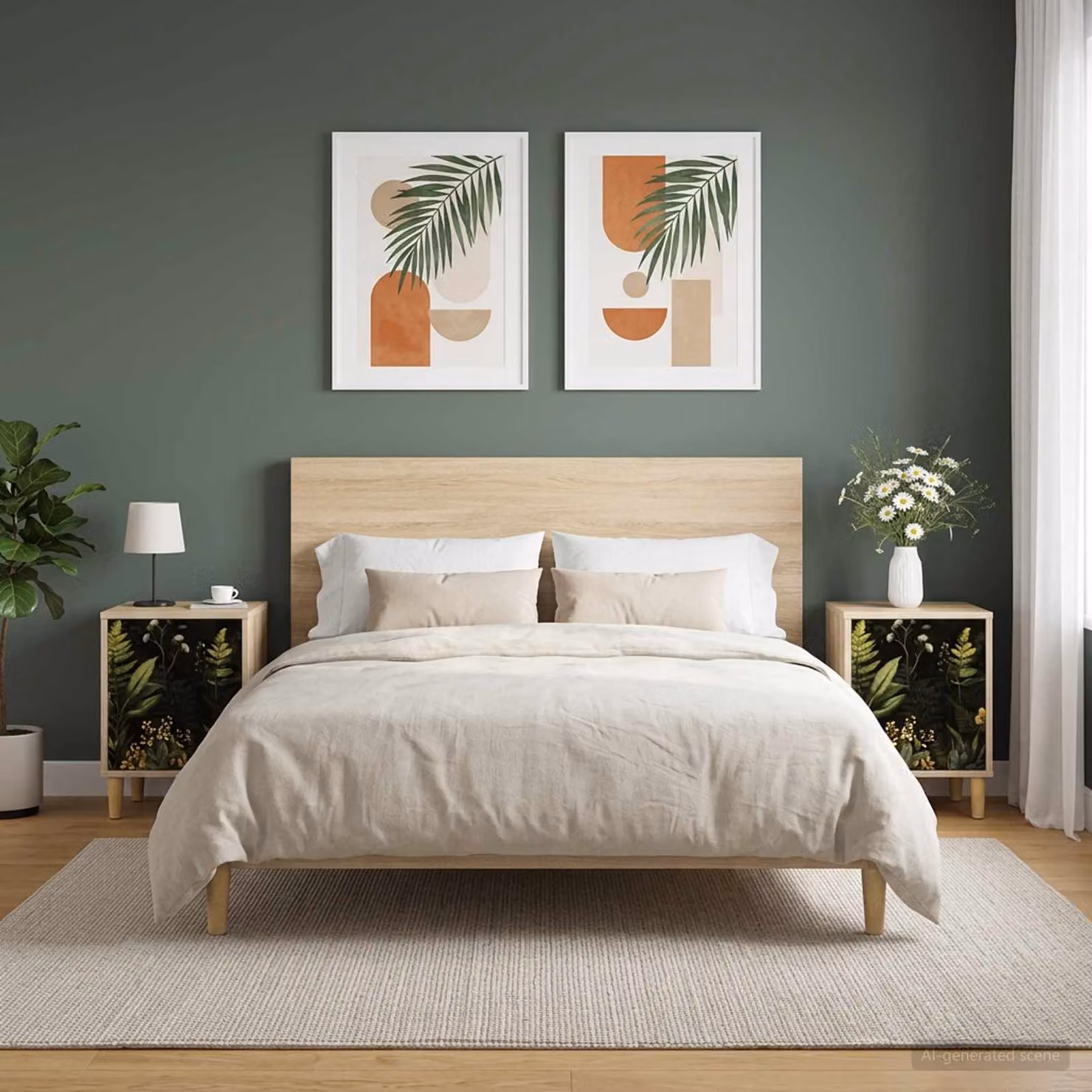 Set di 2 Armadi da Notte vidaXL RHENEN in Rovere Sonoma, L 36 cm x P 33 cm x H 50 cm
