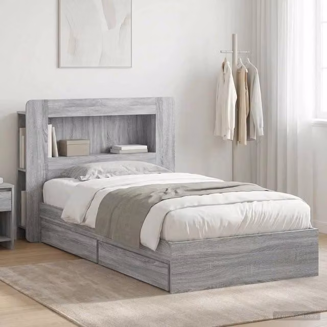 Telaio del letto con storage Sonoma grigio 90 x 190 cm 3433626