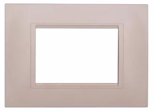 Placca compatibile Bticino Livinglight 3 moduli plastica quadrata colore sabbia