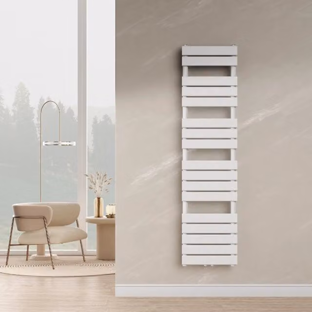 Scalda Asciugamani da Parete Voss ad Acqua Calda neu.haus Bianco L: 160 cm, P: 40 cm – 1