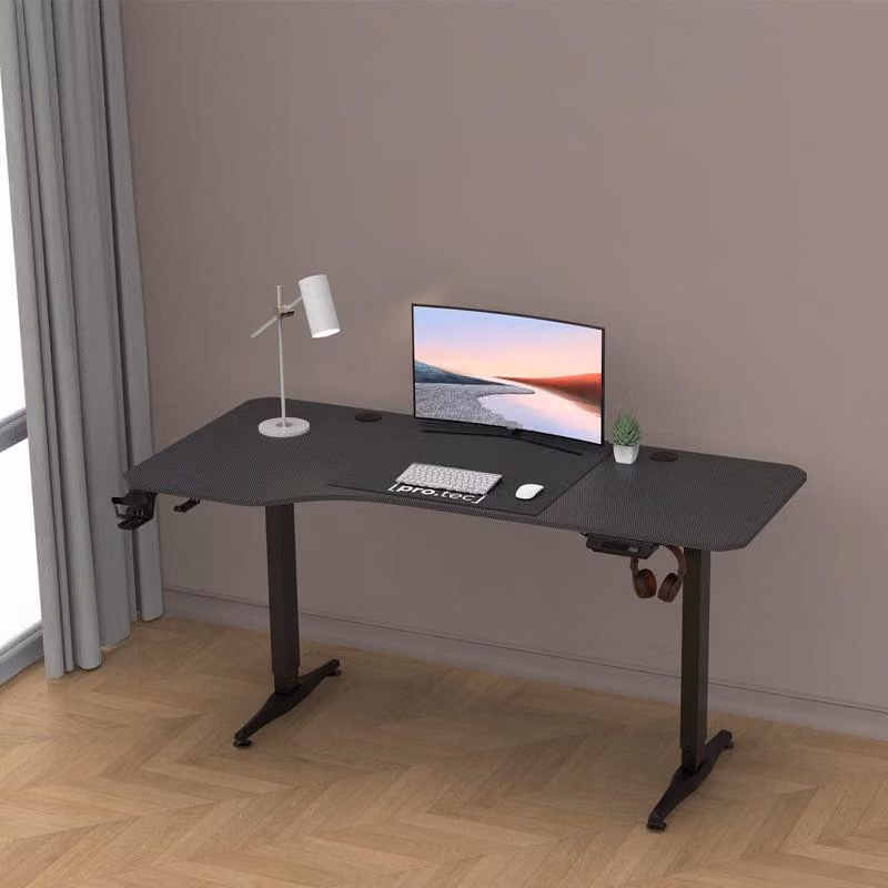 Scrivania regolabile in altezza – Scrivania regolabile per stare seduti o in piedi – Scrivania elettrica – Piano di lavoro regolabile – Scrivania da gaming – 160x75 cm