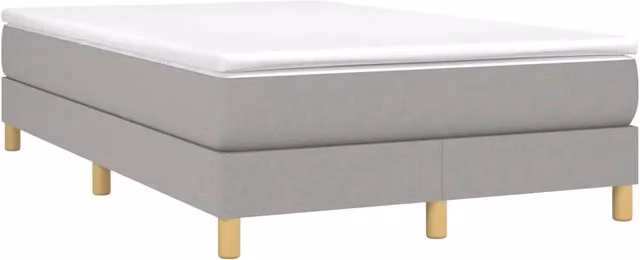 Letto matrimoniale | Letto per adulti | Giroletto a Molle con Materasso Grigio Chiaro 120x190cm Tessuto