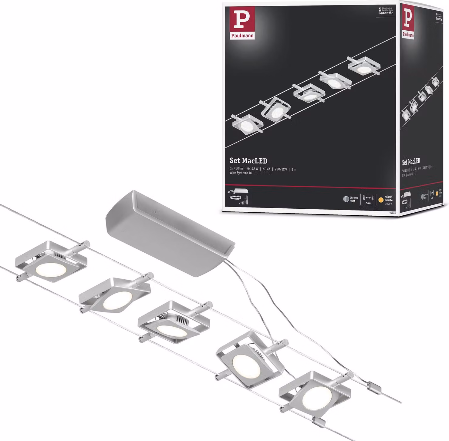 Paulmann CorDuo Sistema di cavi LED Set base MacLED