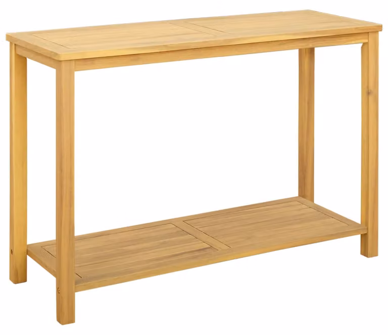 Tavolo consolle da giardino Acacia chiaro 110 x 40 x 75 cm