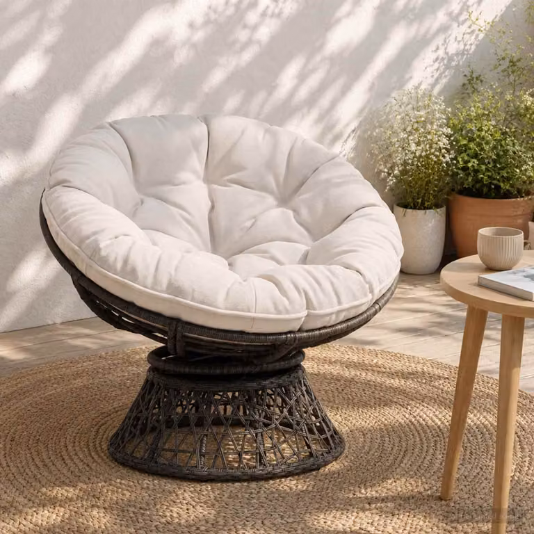 vidaXL Cuscino per Sedia Appesa VIANEN 100% Poliestere Bianco