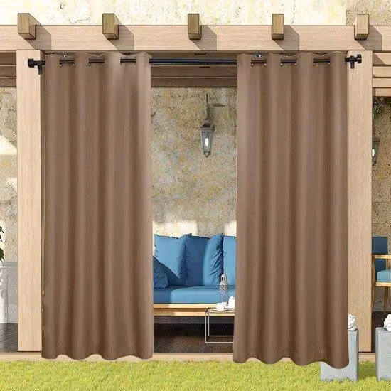 Tende da esterno impermeabili - Tenda per pergola da esterno - Protezione dai raggi UV - Protezione dal sole e privacy - Marrone - 132 x 240 cm - Per terrazze, balconi e giardini