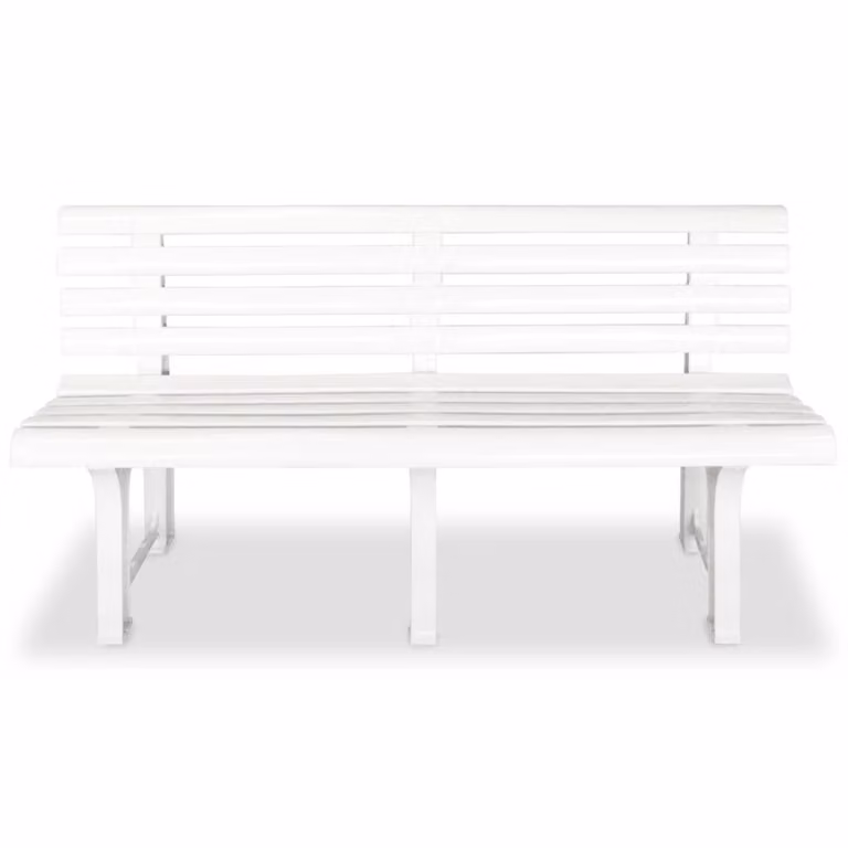 Panchina da giardino 145,5 cm in plastica bianca