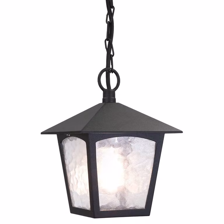 Lampada a sospensione da esterno York 1xE27 nera Elstead BL6B-BLACK