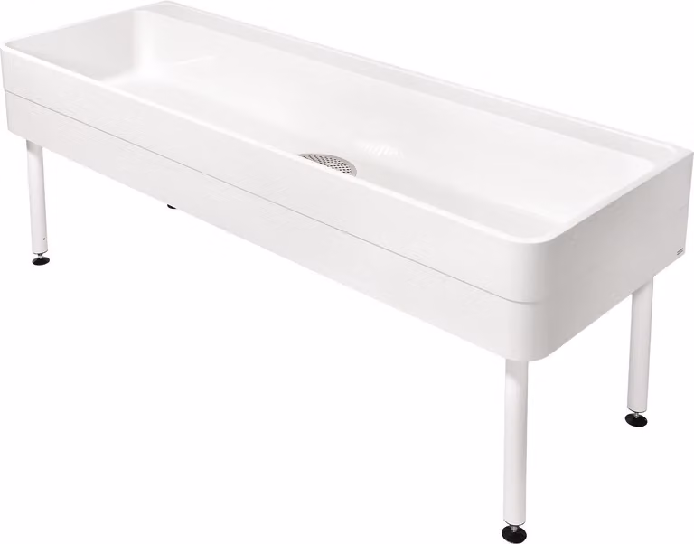 Lavello da lavoro KWC AR, SIRIUS, MIRANIT, 2000x800x700 mm, struttura a U, sifone per fango