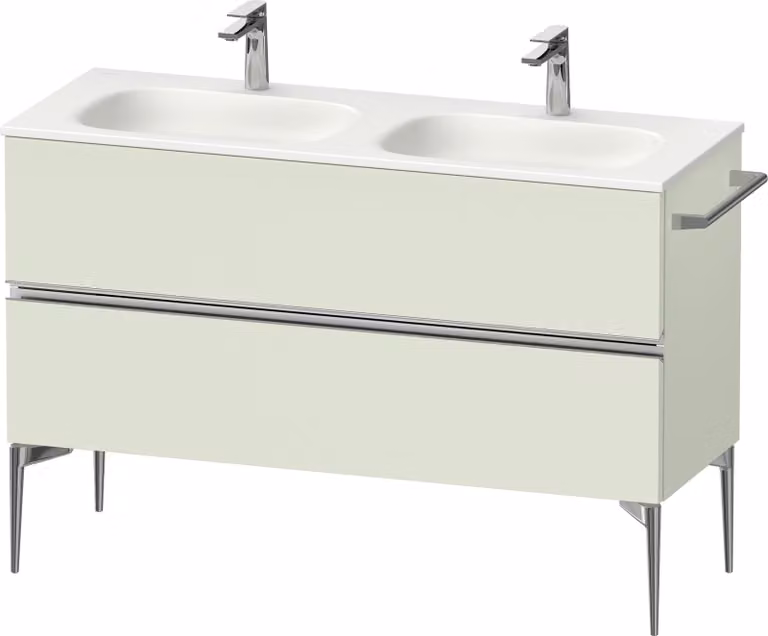 Duravit Sivida Meuble sous-lavabo, 2 tiroirs, poignée profilée chromée, 1280x477x592mm, pour Sivida, SV4654010HH0000, SV4654010HH0000