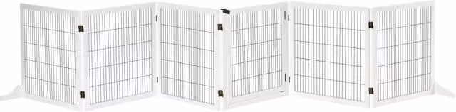 Cancelletto pieghevole per cani XYLO in legno di pino bianco L: 432 cm, P: 36 cm, H: 70 cm