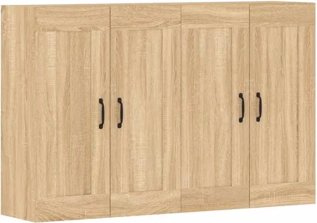 Set di 2 Armadietti a Parete in Legno Multistrato Rovere Sonoma CFW1888930