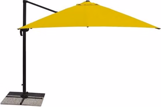 Ombrellone a braccio laterale Antibes Q300x300 cm MAFFEI in alluminio Giallo con protezione UPF 50+