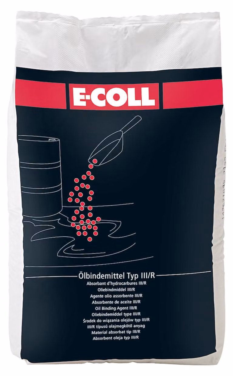 Legante per olio, tipo III/R, sacco da 30 litri, fine E-COLL