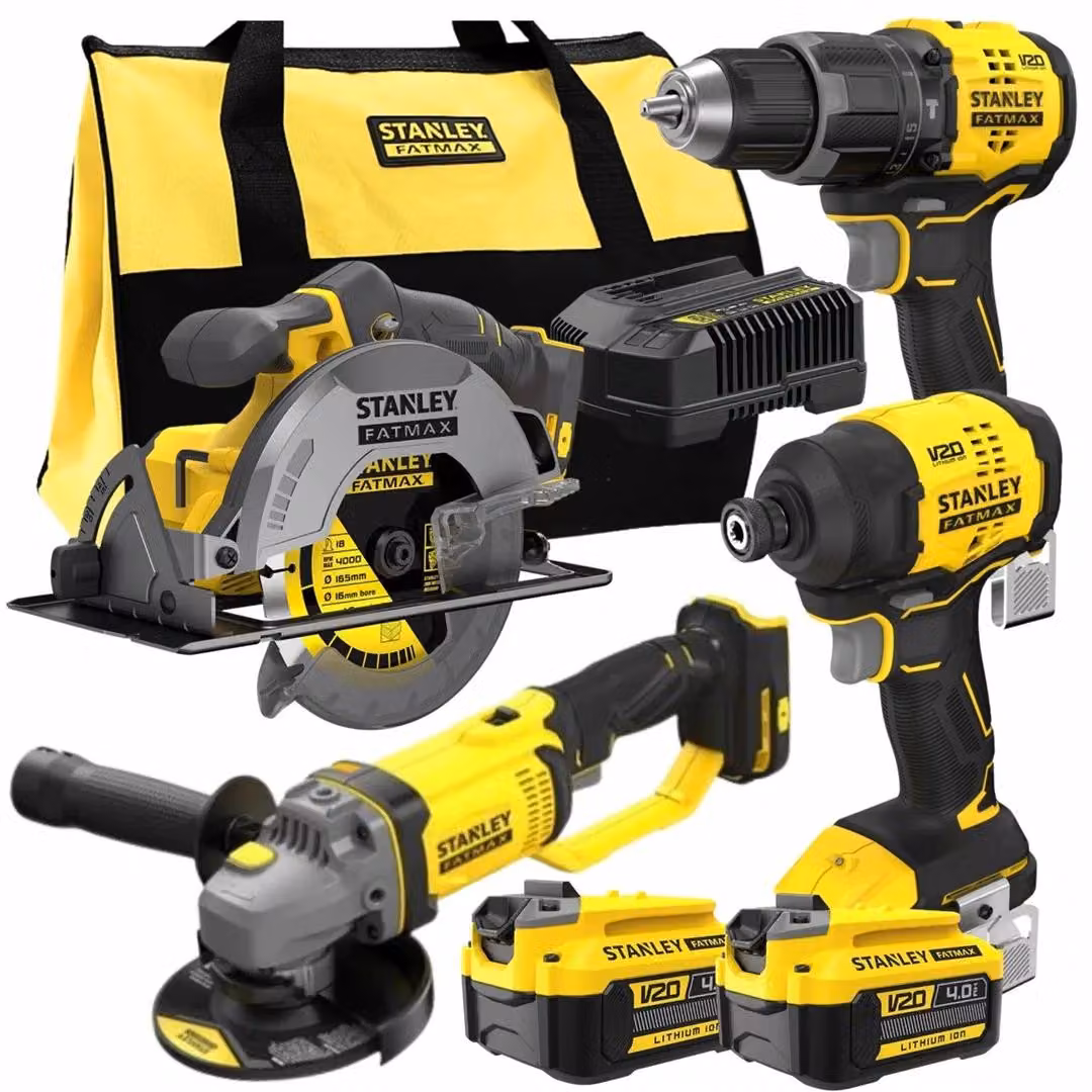 Set di utensili elettrici Stanley da 18V, 4 pezzi, modello SFMCK459M2S