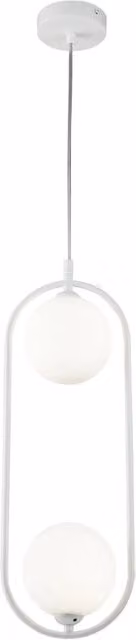 Lampada a sospensione Ring GIORDANOSHOP in metallo e vetro bianca – 1