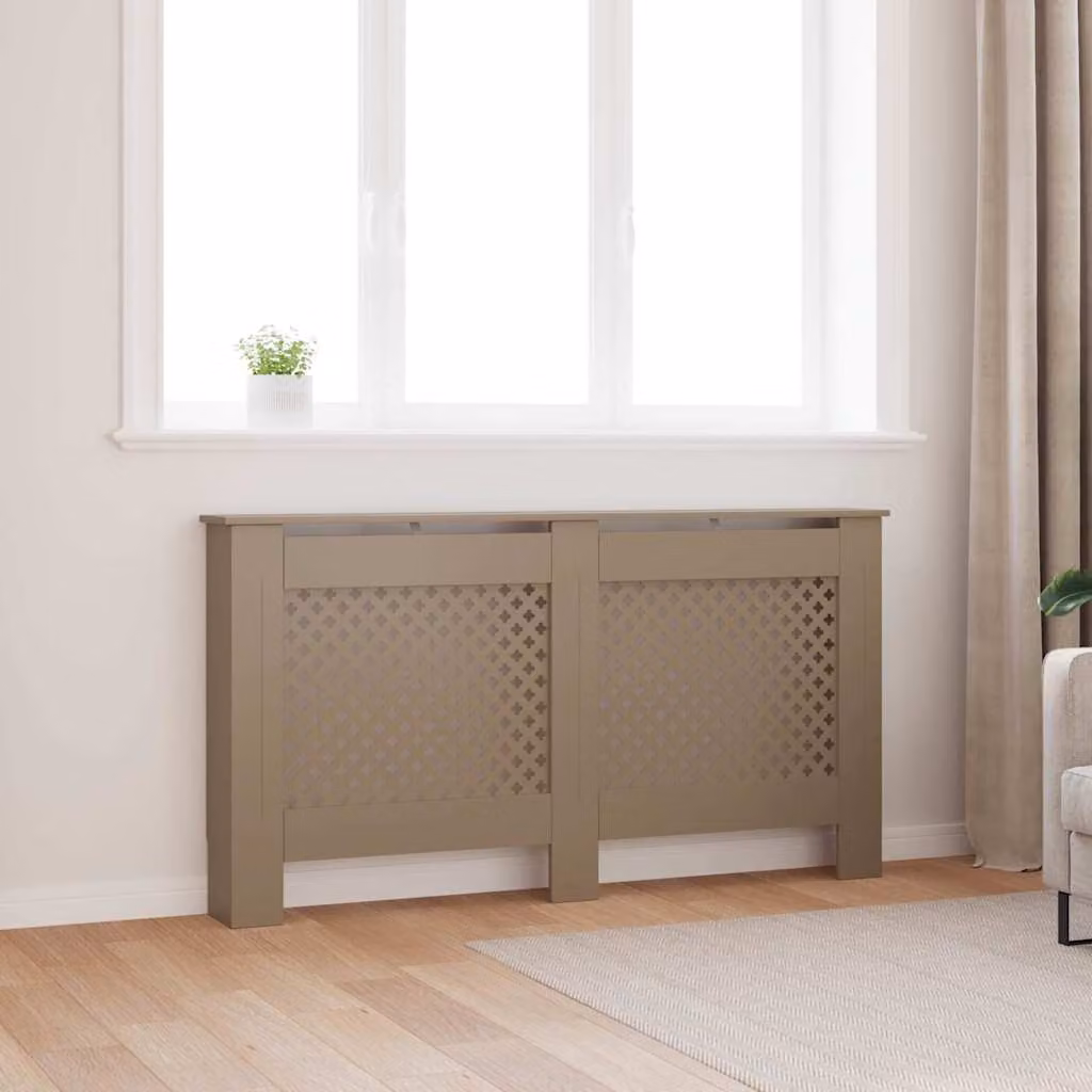 Copertura per radiatore vidaXL in MDF con design geometrico moderno, L: 152 cm, P: 19 cm, H: 81,5 cm