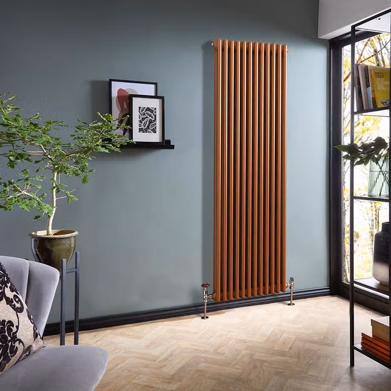 Radiatore Tradizionale Verticale Doppia Colonna Rame Metallizzato 1800x560mm - Alta Resa - Regent
