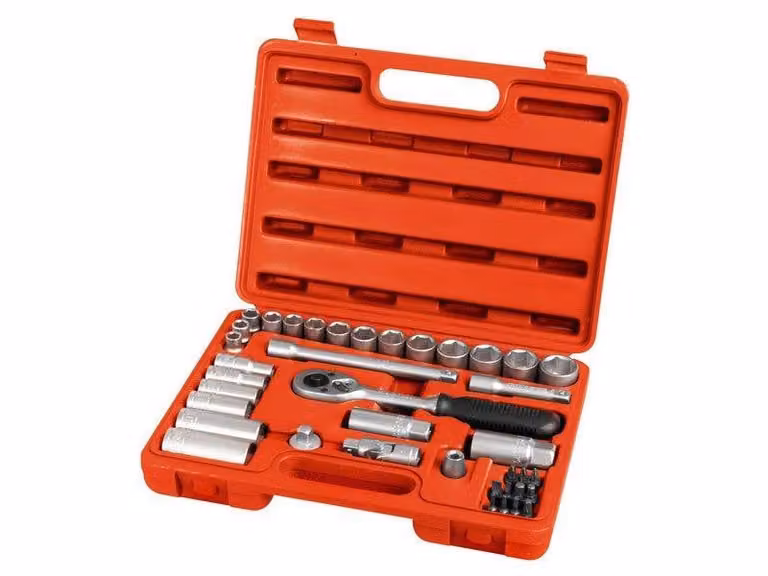 Set di 39 pezzi di chiavi a bussola Extol Premium (6522), 3/8", CrV