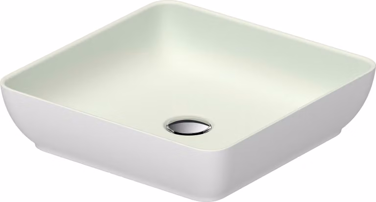 Duravit Sivida vasque à poser rectangulaire, 400x400mm, sans trou pour robinet, sans trop-plein, 266001FG00, 266001FG00