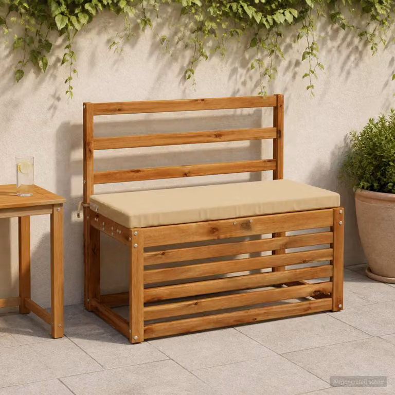 vidaXL Cuscino per panchina SOEST in poliestere beige, L 60 cm x P 40 cm x H 5 cm