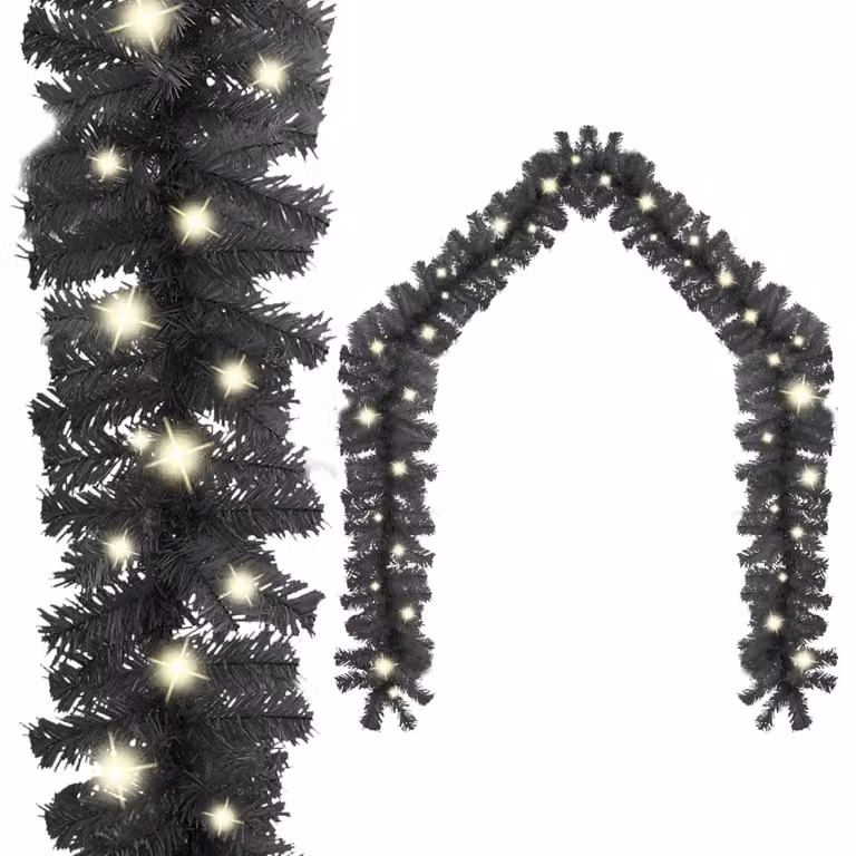The Living Store Ghirlanda natalizia con LED 10 m nero