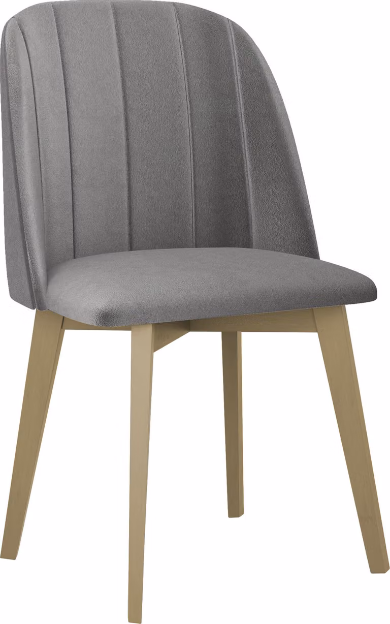 Sedia da pranzo imbottita AFTON 3 - rovere sonoma / grigio chiaro