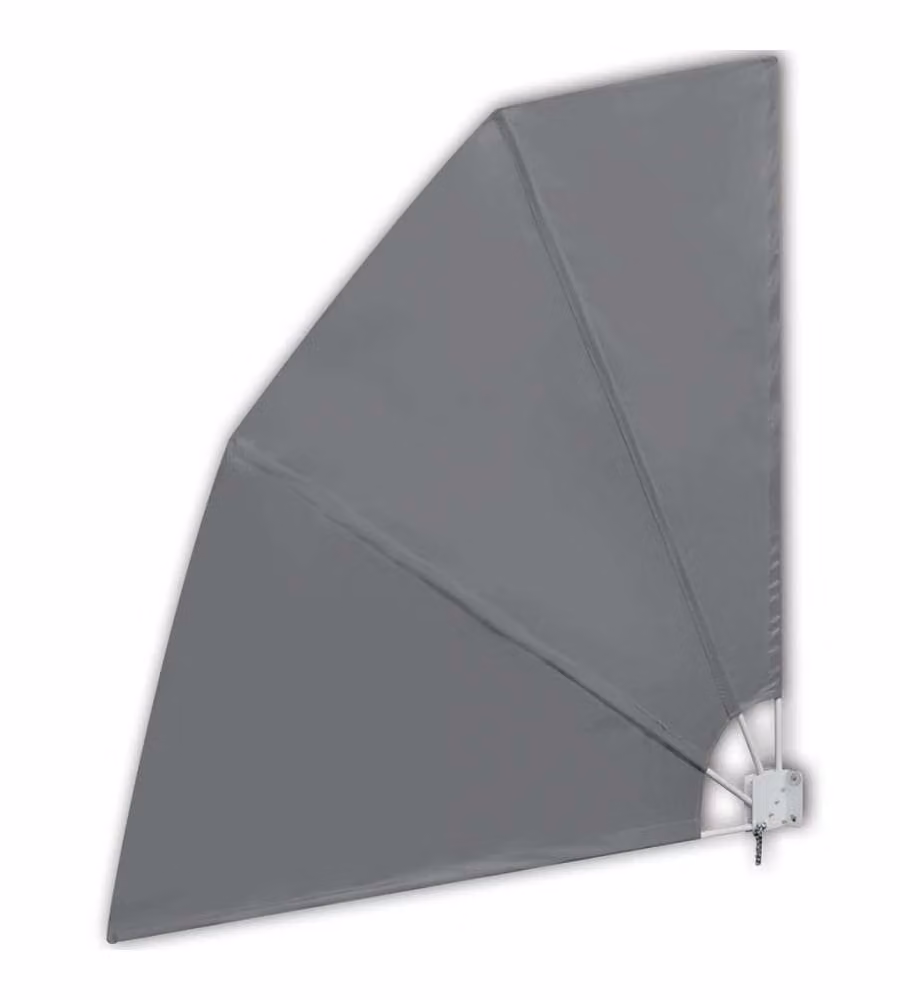 vidaXL Tenda Laterale Pieghevole per Balcone Grigia L/P/H: 210 x 210 x 210 cm – 2