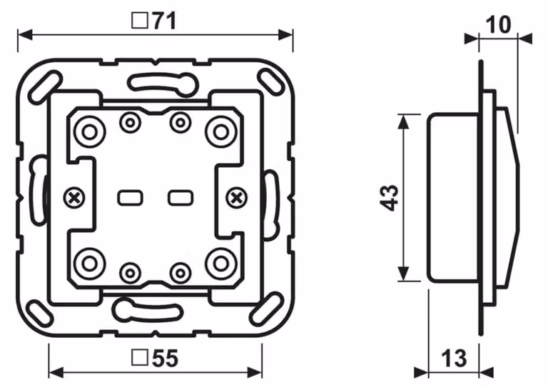 JUNG A10921ST KNX Taster Universal 2fach (A10921ST)