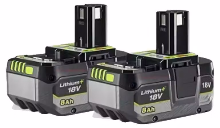 Batteria agli ioni di litio, capacità 8000 mAh, compatibile con gli utensili della serie ONE+, 8.0Ah - confezione da 2