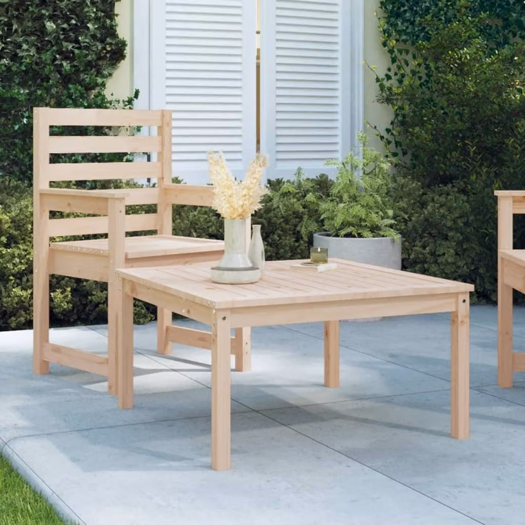 Tavolo da giardino The Living Store 82,5x82,5x45 cm in legno di pino massiccio
