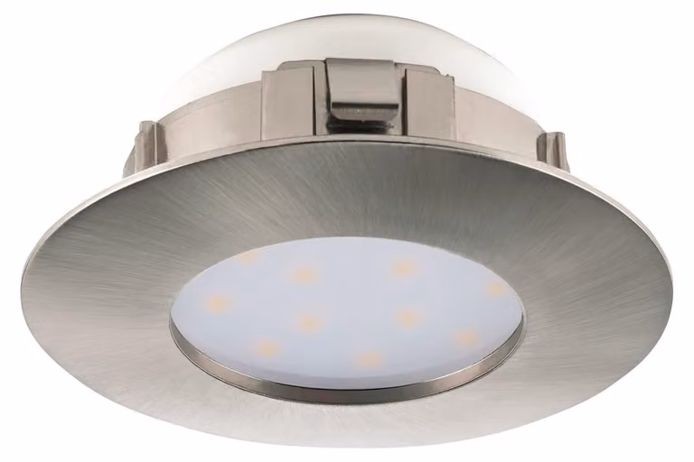 Faretto Incasso Contemporaneo Pineda Policarbonato Nichel Satinato Led 4,9W
