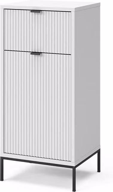 Mobile midi Eliza Vicco bianco con anta e cassetto per bagno L/P/H: 40 x 18 x 87 cm
