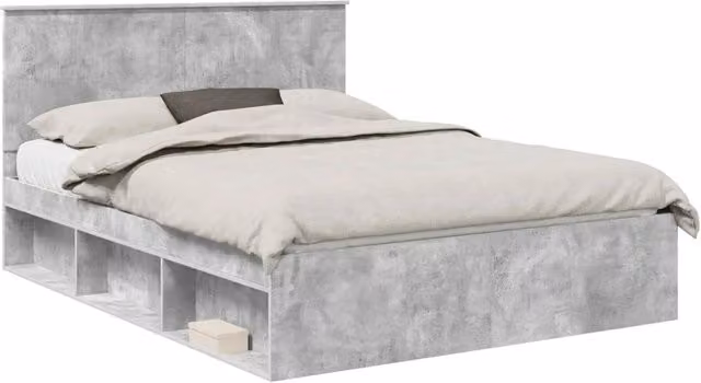 Letto matrimoniale | Letto per adulti | Struttura del letto Grigio Concret¨¨ 150 x 200 cm Pino massello