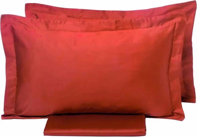 Copripiumino Matrimoniale Garrini Clarice in Mako Satin di Cotone Tinta Unita Bordeaux L/P: 160 x 200 cm – 1