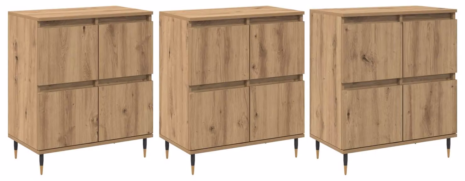 Armadio 3 pcs Rovere artigianale 60 x 35 x 70 cm